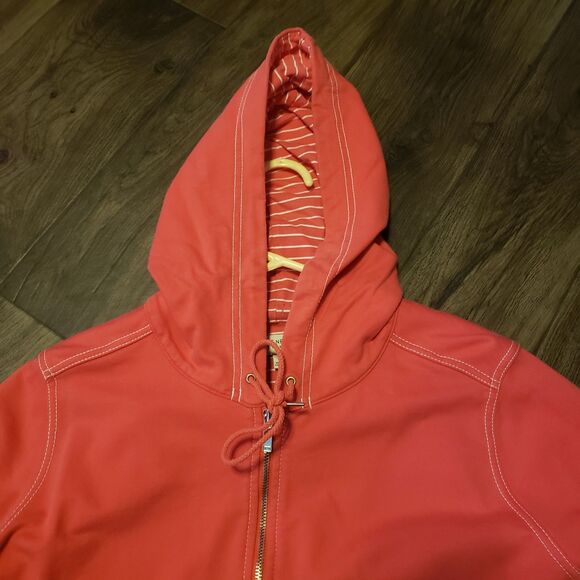 Jones New York  Full Zip Hooded Orange / Pink Jacket Women's Sz 1X - Picture 2 of 5